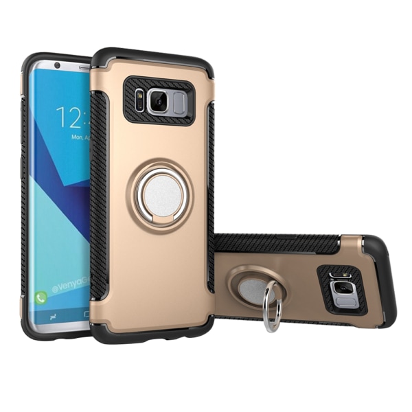 Samsung Galaxy S8+ - LUGT Beskyttende Cover med Ring Holder Grå