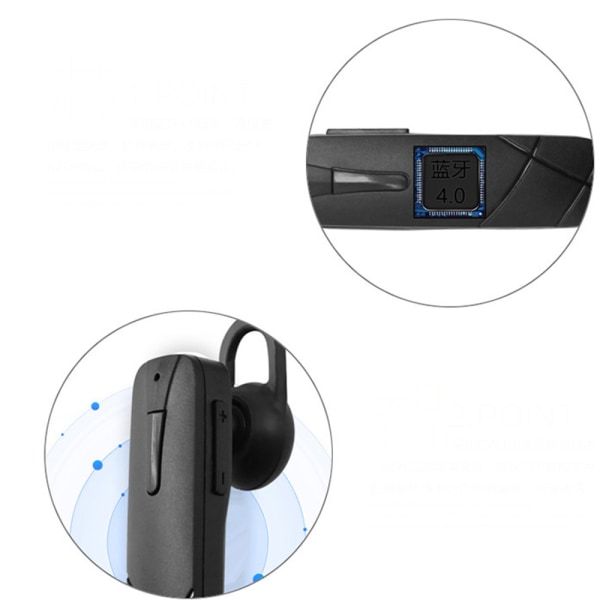 Praktiskt Bluetooth Handsfree Headset (Mini) Svart