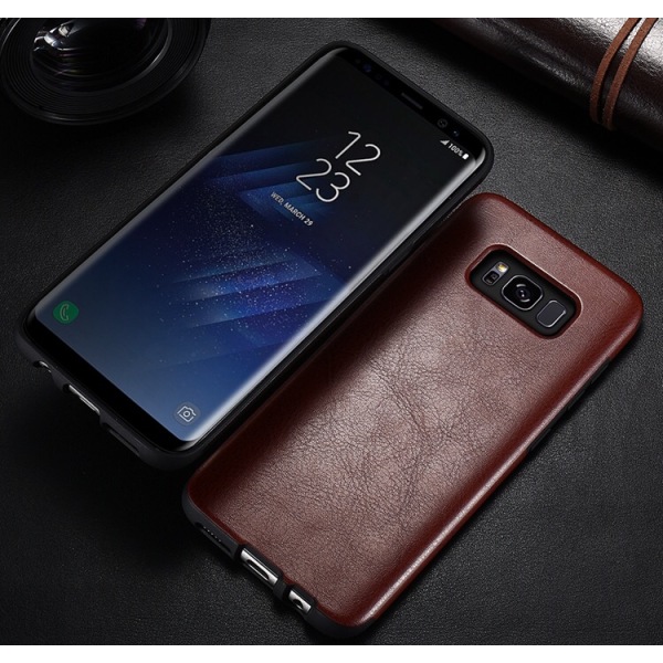 Samsung Galaxy S8+ - NKOBEE Stilrent L�derskal (ORIGINAL) Röd