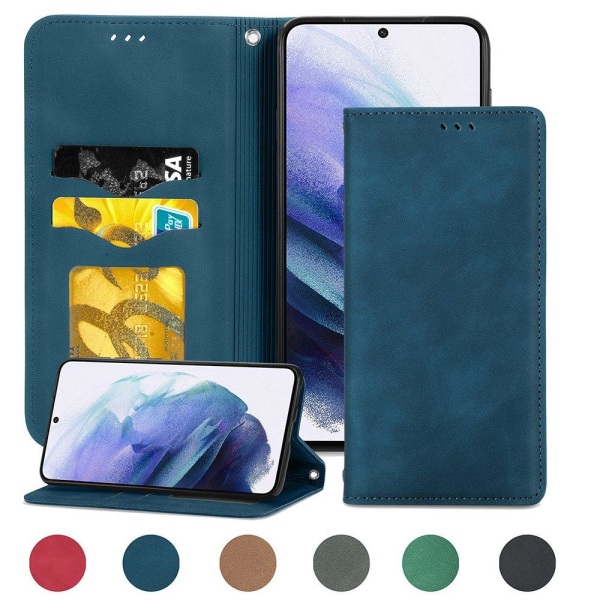 Samsung Galaxy S21 - Exklusivt Praktiskt FLOVEME Plånboksfodral Mörkgrön
