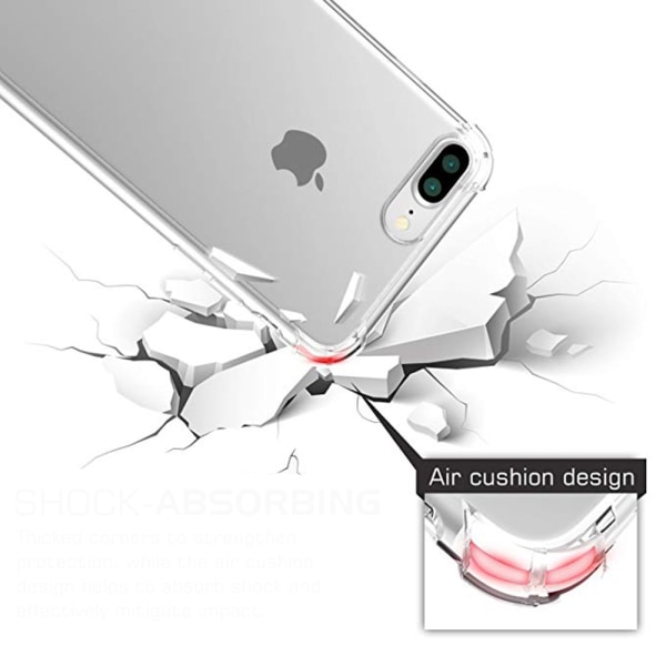 iPhone 7 Plus - Stötdämpande Skyddande Skal (FLOVEME) Transparent/Genomskinlig
