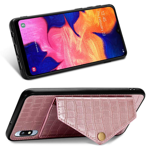 Skal med Kortfack - Samsung Galaxy A10 Svart