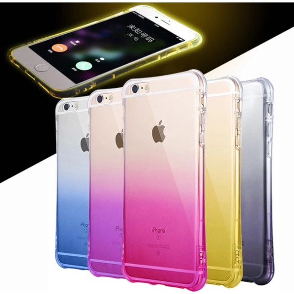 iPhone 6/6S PLUS- Elegant OMBRE silikone etui med ekstra tyk kant Röd