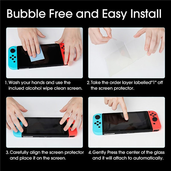 2-PACK Nintendo Switch Skärmskydd Standard 0,3mm Transparent