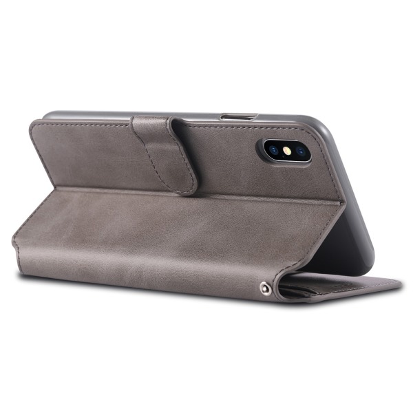 Elegant Smart Wallet Case (AZNS) - iPhone XR Grå
