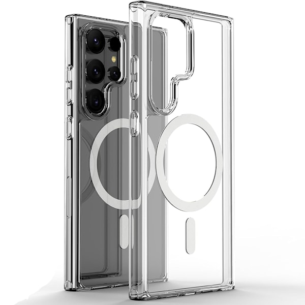 S24 Ultra - Skal MagSafe Stötdämpande Transparent Transparent