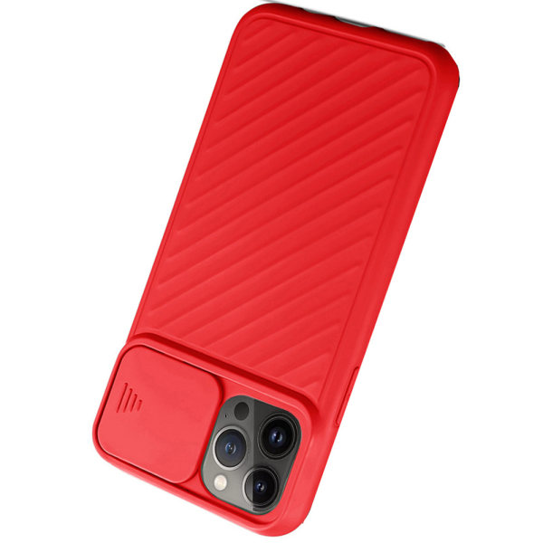iPhone 13 Pro Max - Professionelt stødabsorberende etui Kamerabeskyttelse Röd