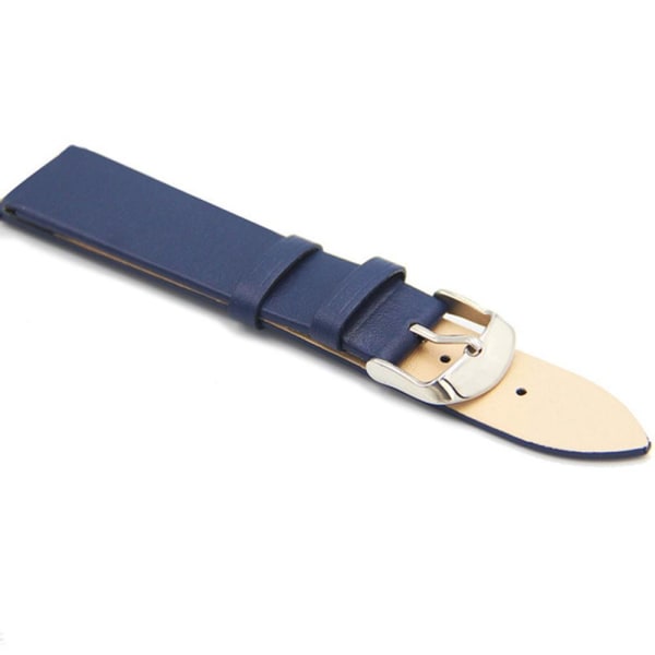 Ardour's Exklusiva Smooth Klockarmband (Pu-Läder) Blå 22mm