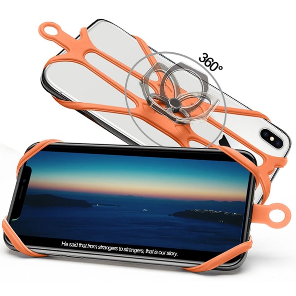 Smart & Smidig Mobilhållare i Silikon (Universal) Orange