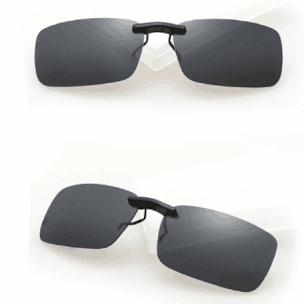Praktiska Clip-on Solglasögon Silver