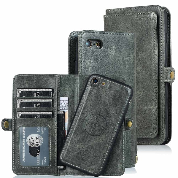 Professionelt Dual Wallet Cover - iPhone SE 2020 Svart