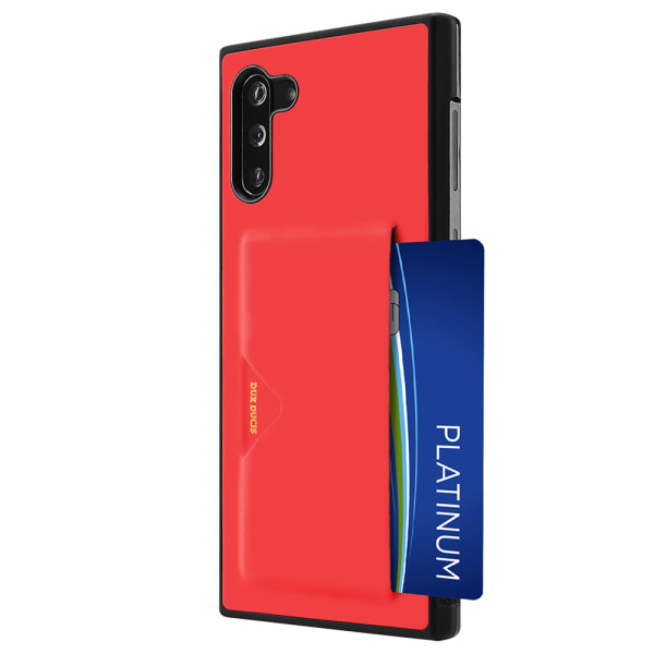 Samsung Galaxy Note10 - Professionellt Skal med Kortfack Röd