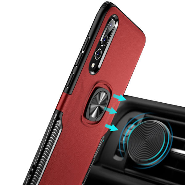 LEMAN Skal med Ringhållare - Huawei P20 Roséguld