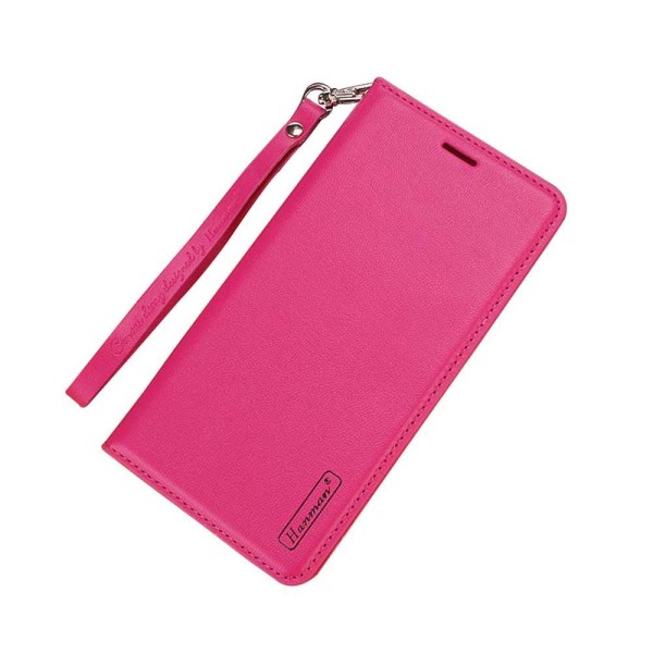 Hanman Wallet-deksel til Samsung Galaxy A6 Plus Rosaröd