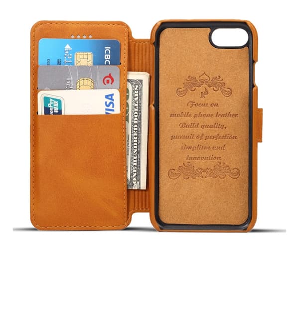 Elegant Plånboksfodral (Class-S) för iPhone 6/6S Plus Ljusbrun Ljusbrun