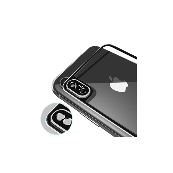 iPhone XS Max skjermbeskytter foran og bak aluminium 9H HD-Clear Roséguld