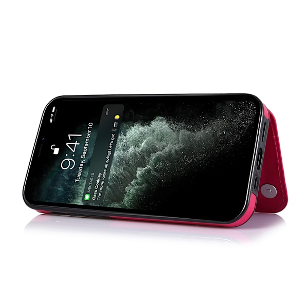 iPhone 12 Mini -Stilrent Skal med Korthållare Svart