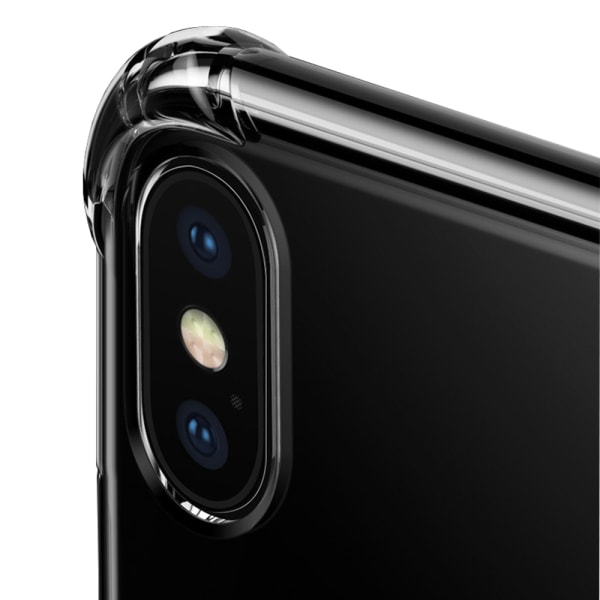 iPhone XS Max - Ohut silikonikuori turvatyynytoiminnolla Guld-Mörk