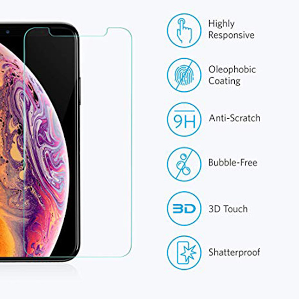iPhone X/XS (2-PACK) Skärmskydd från HeliGuard