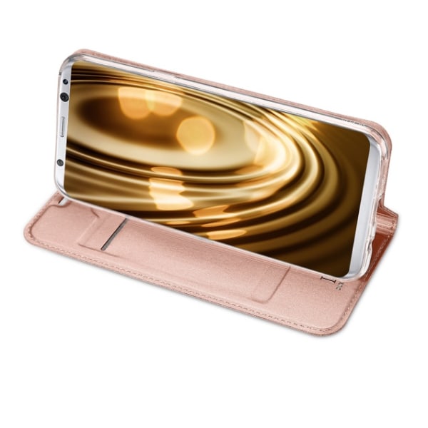 Stilrent Fodral med Kortfack av DUX DUCIS för Samsung Galaxy S8 Gråsvart