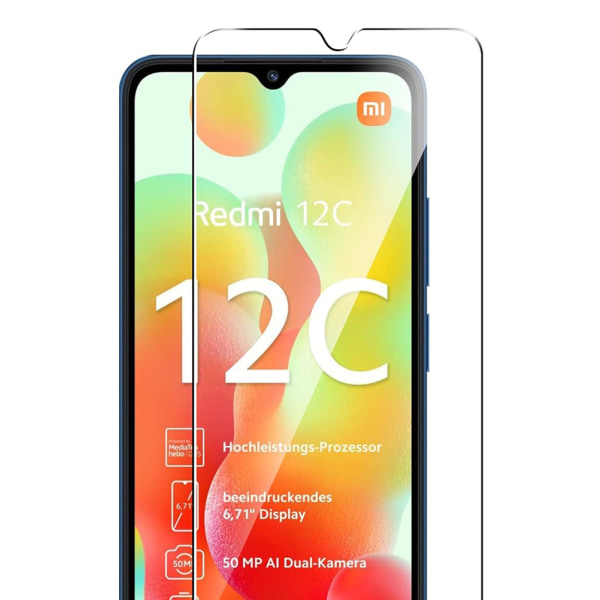 1 sarja Xiaomi Redmi 12C näytönsuoja Standard HD 0,3 mm Transparent