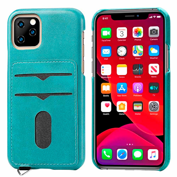 Kotelo korttipidikkeellä - iPhone 11 Pro Max Havsgrön