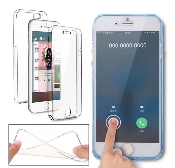iPhone 6/6S Plus Silikonfodral med TOUCHFUNKTION Svart