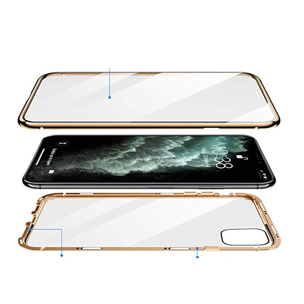 iPhone 11 Pro Max - Skyddande Heltäckande Magnetiskt Skal Svart