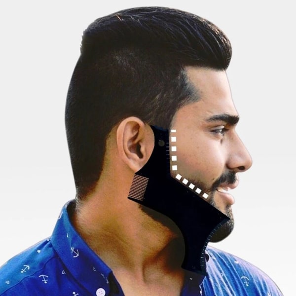 Smooth Beard Styling Tool / Template Perfect Lines Svart