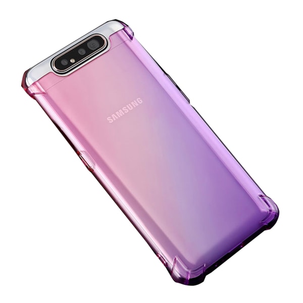 Samsung Galaxy A80 - Stilfuldt silikonecover Rosa/Lila