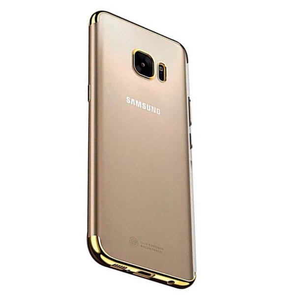 Samsung Galaxy S7 Edge - Stilfuldt Floveme Silikone Cover Silver