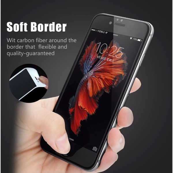 iPhone 6/6S 3-PACK Skärmskydd av Carbonfiber ProGuard Fullfit 3D Svart