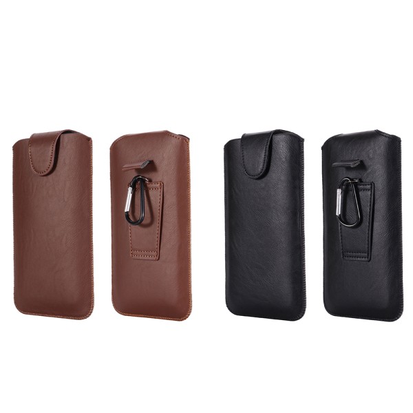 Stilfuld mobiltaske til bælte (PU-læder) Brun 5.5