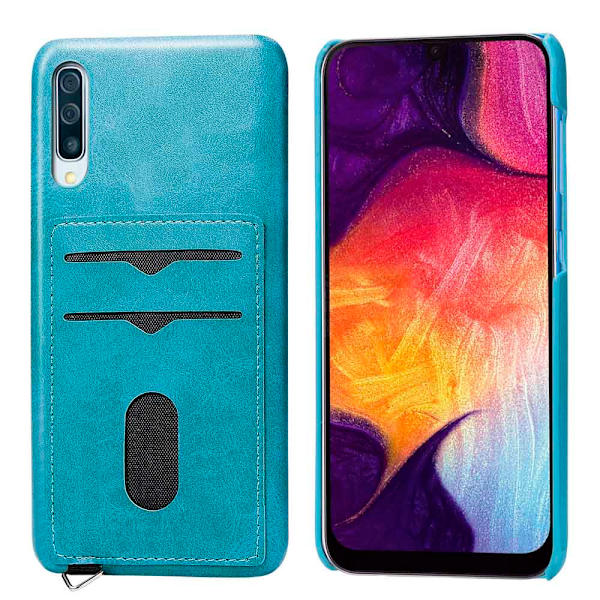 Samsung Galaxy A50 - Effektfullt Leman Skal med Kortfack Rosaröd