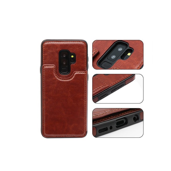 Smart deksel med lommebok til Samsung Galaxy S9+ Röd