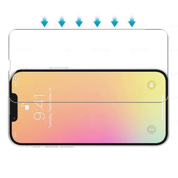 3-PACK iPhone 14 Standard -näytönsuoja HD 0,3mm Transparent