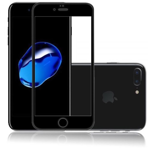iPhone 7/8 Plus HuTechin hiilikuituinen näytönsuoja 3D/HD Svart