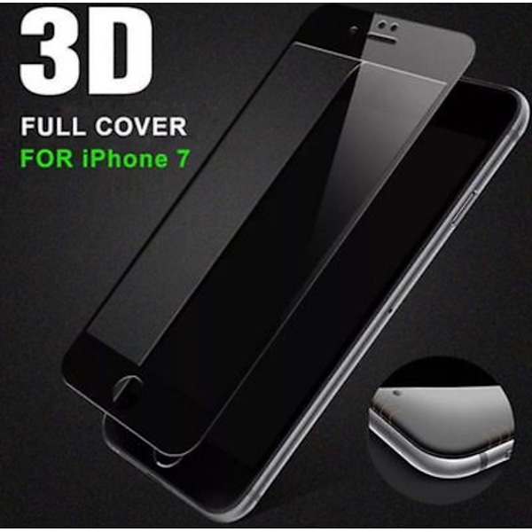 iPhone 7 Sk�rmskydd 3D 9H Ram 0,2mm HD-Clear Svart Svart