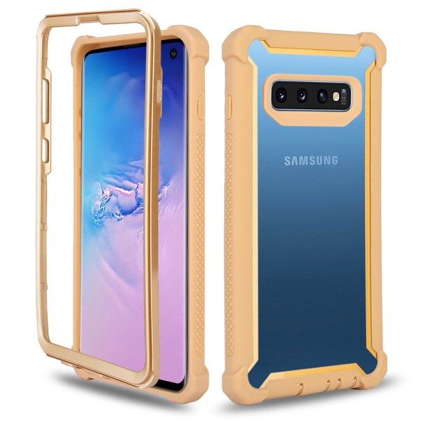 Samsung Galaxy S10 - Gediget Skyddsfodral (Army) Svart/Röd