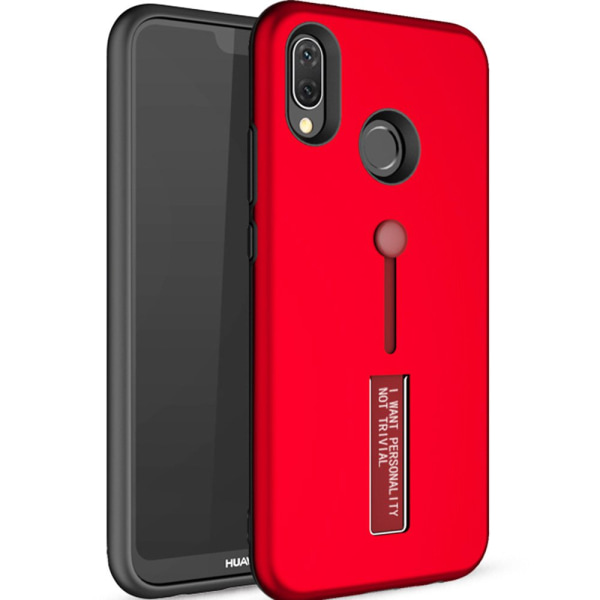 Huawei P20 Lite - Tyylikäs suojakuori silikonirenkaalla Röd