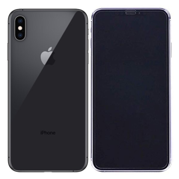 2-PACK iPhone XS Max ProGuard Skärmskydd 3D Aluminiumram Röd