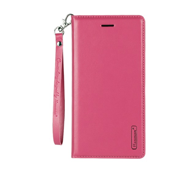Plånboksfodral i Slitstarkt PU-Läder (T-Casual) - iPhone 8 Plus Rosaröd