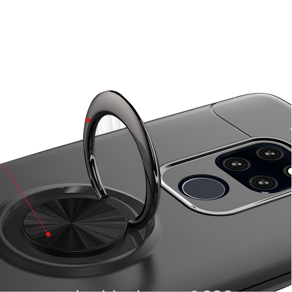 Auto Focus Hybrid Cover med Ring Holder - Huawei Mate 20 Pro Röd/Röd