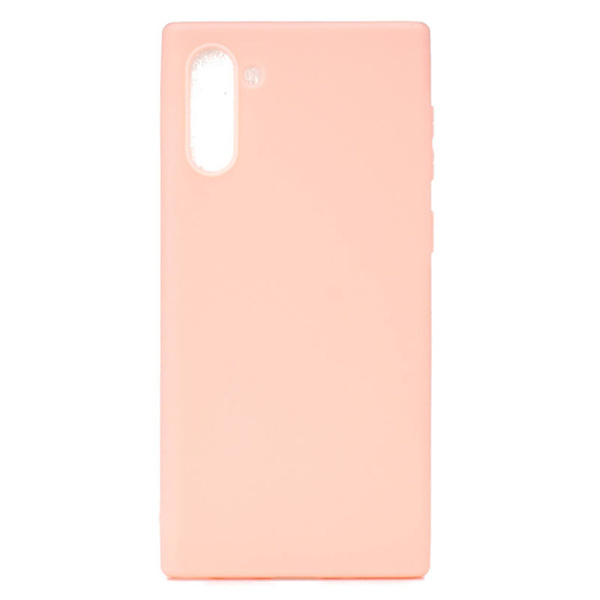 Genomtänkt Mattbehandlat Silikonskal - Samsung Galaxy Note10 Ljusrosa Ljusrosa