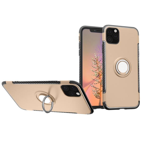 Exklusivt Skyddsskal med Ringhållare - iPhone 11 Pro Guld