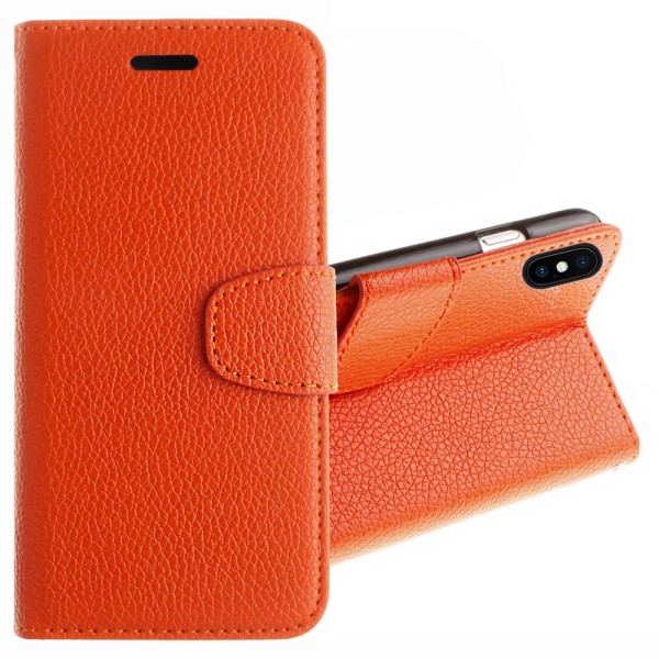 Elegant etui med kortrum og pung - iPhone XS Max Orange