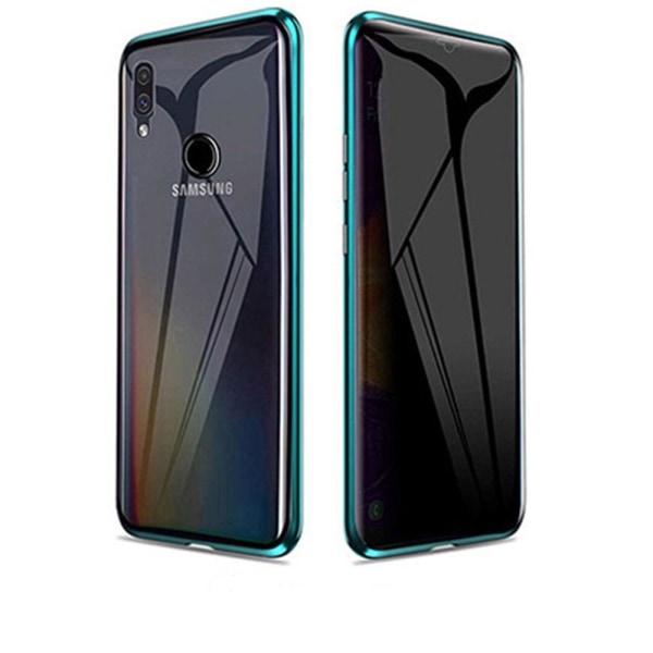 Samsung Galaxy A20E - Stilfuldt dobbelt magnetisk cover Grön