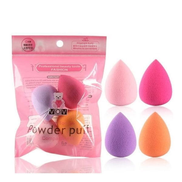 4 deler Cosmetic Puffs Makeup Beauty Blend Foundation Gourd