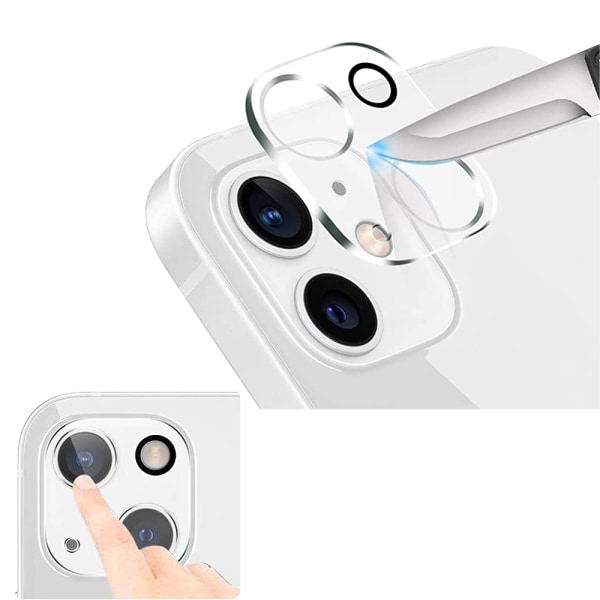 2-PAKK iPhone 14 1 sett skjermbeskytter + kameralinsebeskytter HD 0,3 mm Transparent