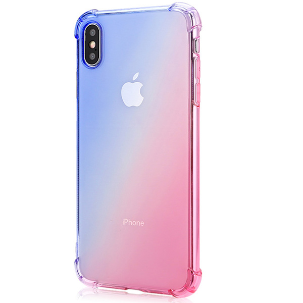 Skal - iPhone X/XS Blå/Rosa Blå/Rosa